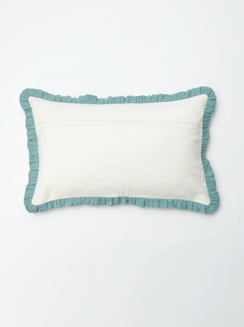 Kussenhoes met vichyruit (50x30 cm) - Kiabi Home ORANJE - Kiabi