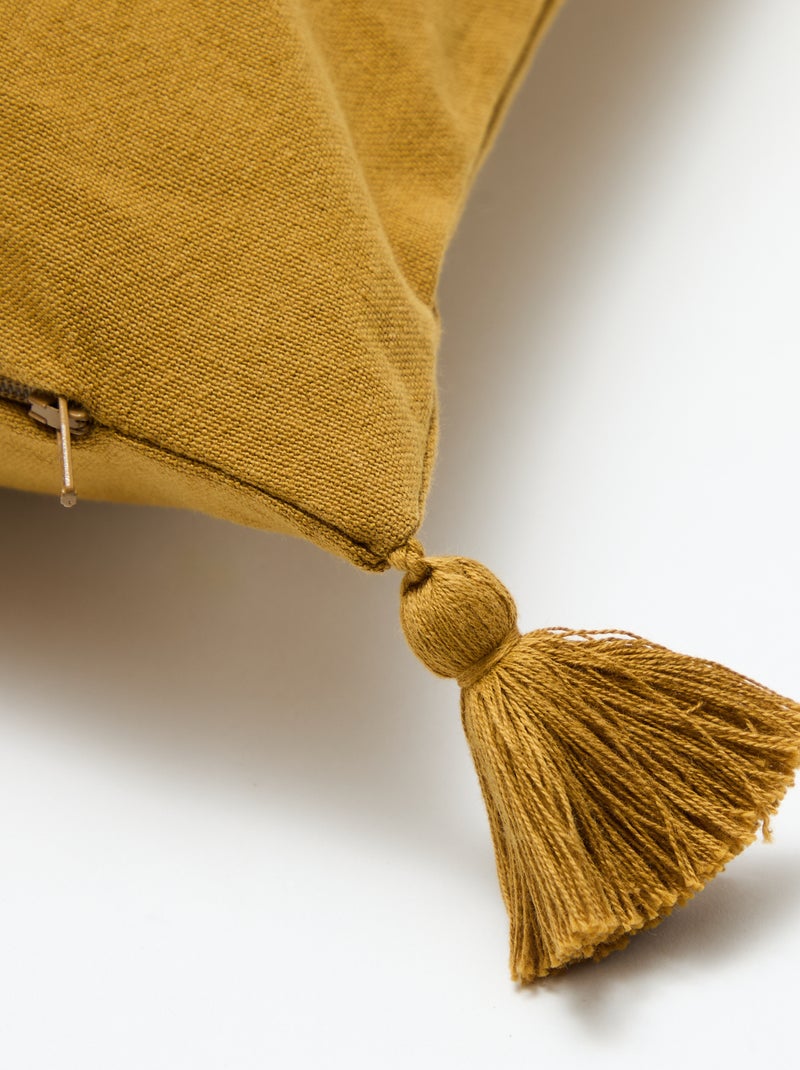 Kussenhoes met vichyruitjes (45x45 cm) - Kiabi Home Geel - Kiabi