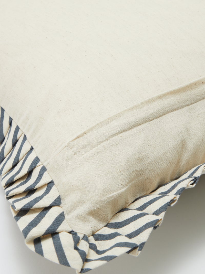 Kussenhoes met volants (45 x 45 cm) ZWART - Kiabi