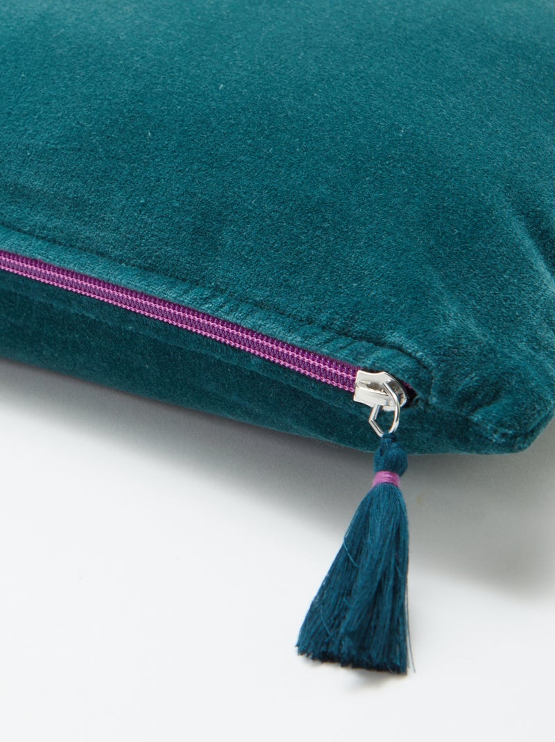 Kussenhoes van fluweel (45 x 45 cm) GROEN - Kiabi