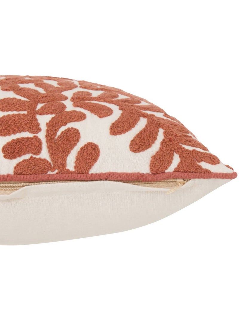 Kussenhoes van katoen met plantenmotief Terracotta - Kiabi