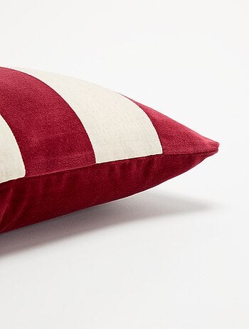 Kussenhoes van twee materialen