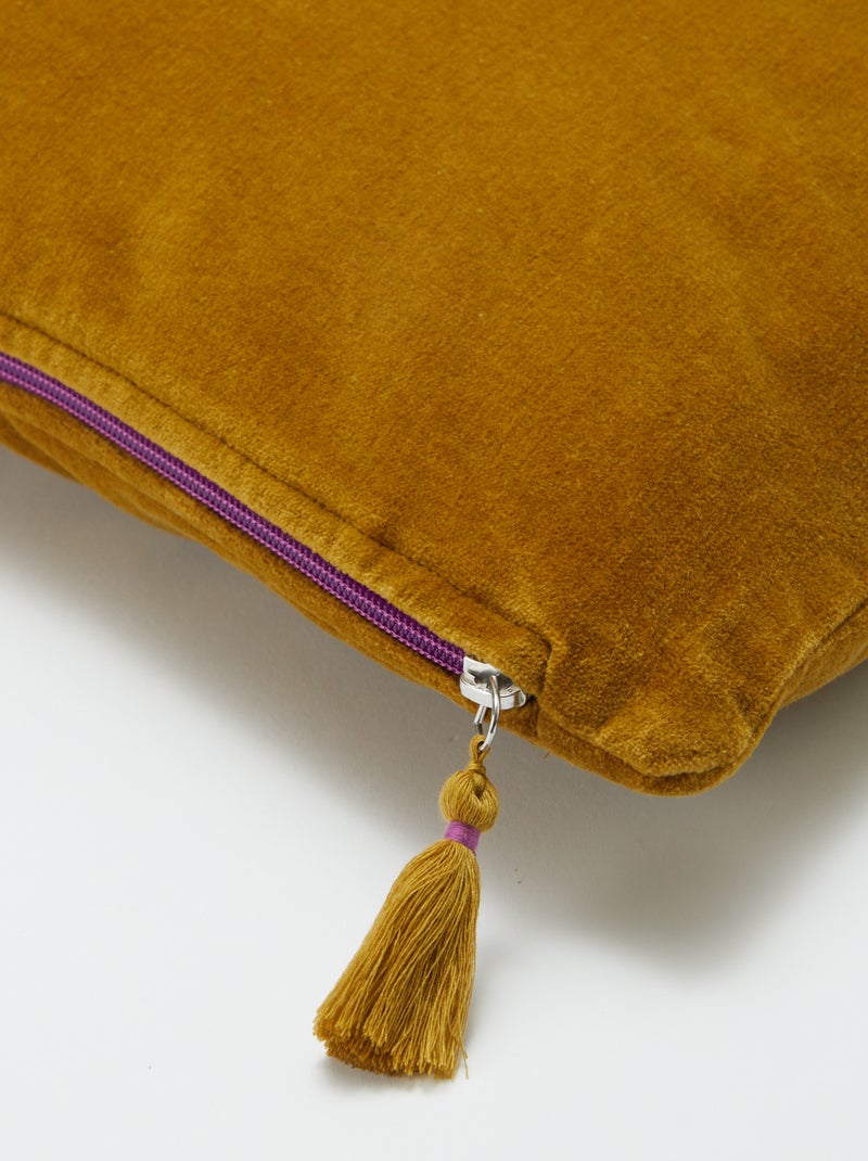 Kussenhoes van velours (45 x 45 cm) GEEL - Kiabi