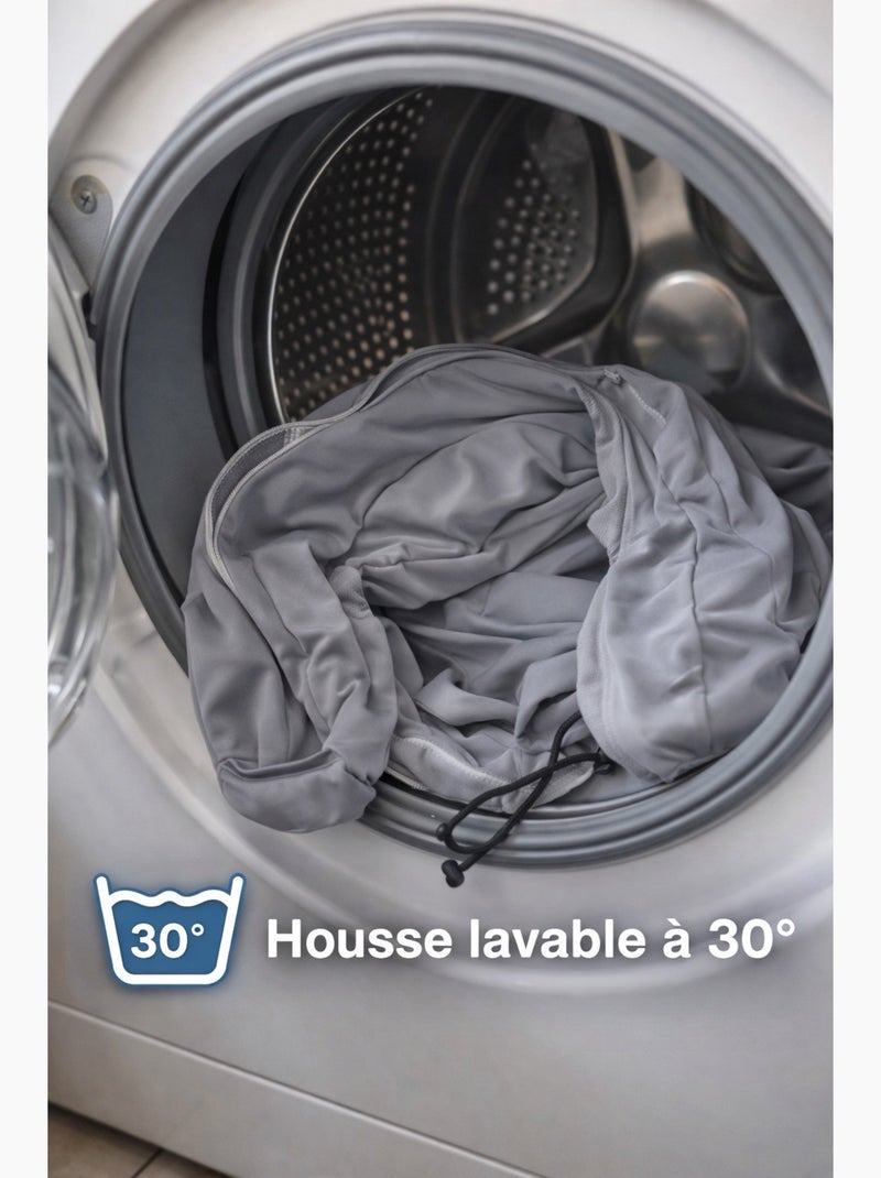 Kussens van Polyester Voyage Mémoire de Forme PROMO LINGE Antracietgrijs - Kiabi