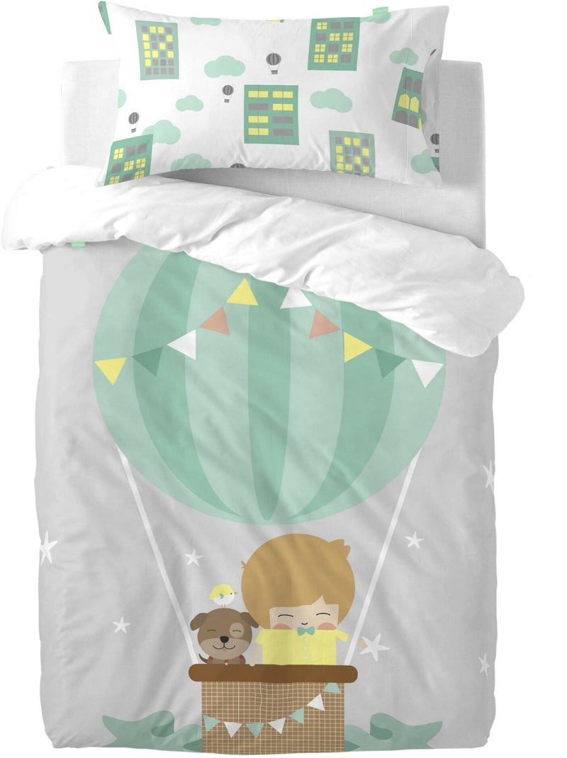 Kussensloop Air balloon "Happyfriday" Multicolor - Kiabi