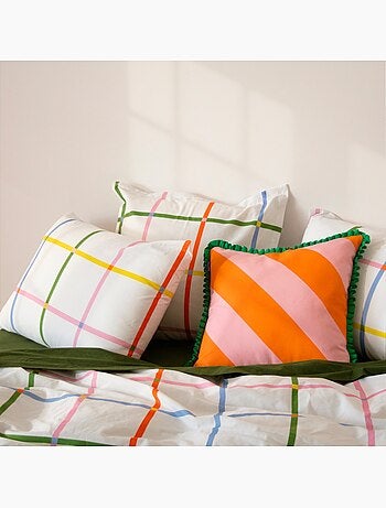 Kussensloop Color lines "Happyfriday