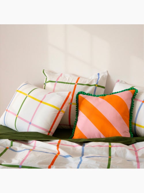 Kussensloop Color lines "Happyfriday" - Kiabi Kussensloop Color lines "Happyfriday" - Kiabi