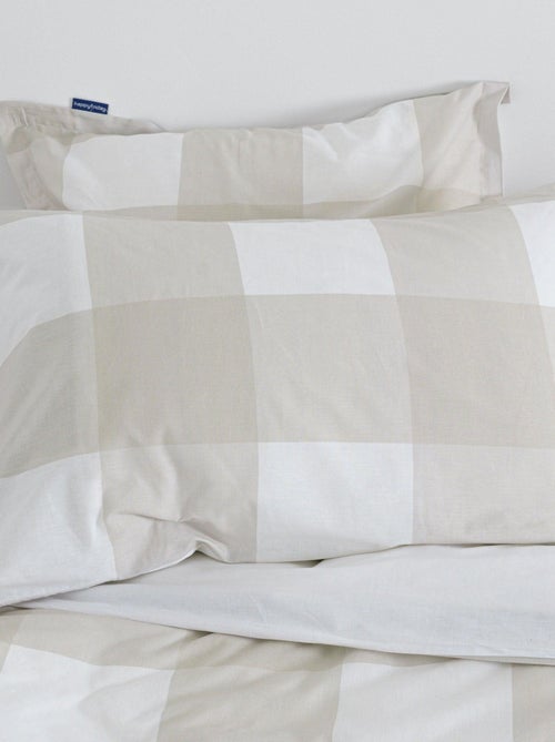 Kussensloop Gingham "Happyfriday" - Kiabi