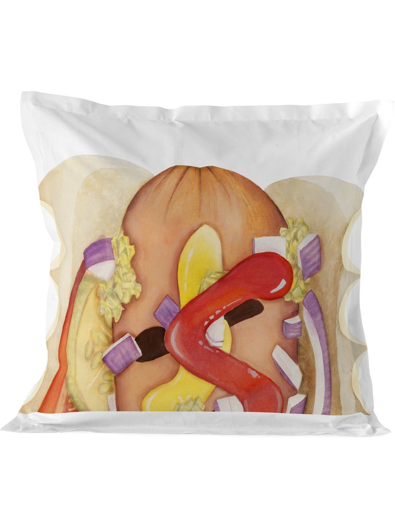 Kussensloop Hotdog "Happyfriday" Multicolor - Kiabi