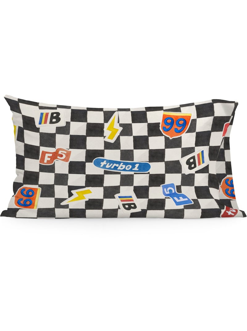 Kussensloop Racer "Happyfriday" Multicolor - Kiabi