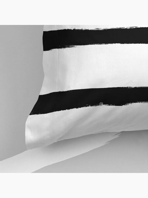 Kussensloop stripes "happyfriday" - Kiabi