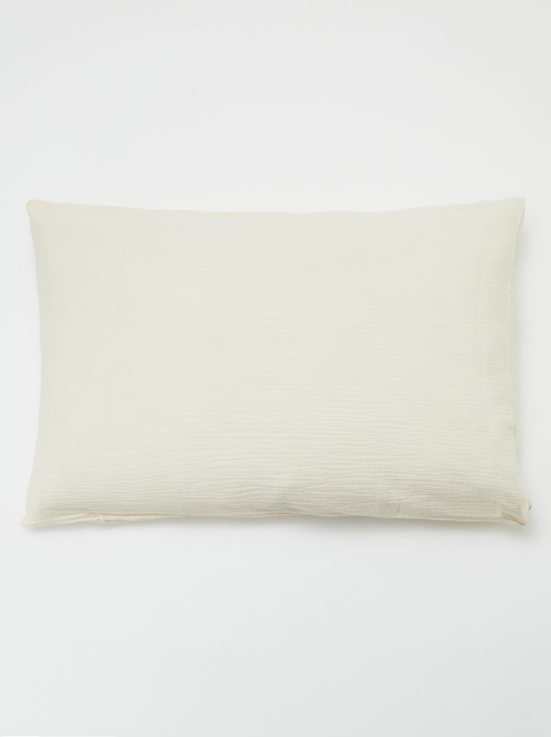 Kussensloop van katoengaas 50 x 70 of 63 x 63 cm - Kiabi Home BIEGE - Kiabi