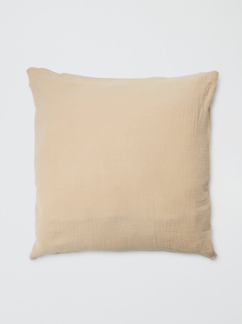 Kussensloop van zachte, luchtige katoen 50 x 70 of 63 x 63 cm - Kiabi Home BIEGE - Kiabi