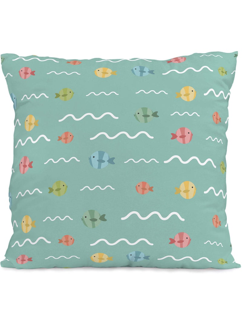 Kussensloop World map "Happyfriday" Multicolor - Kiabi