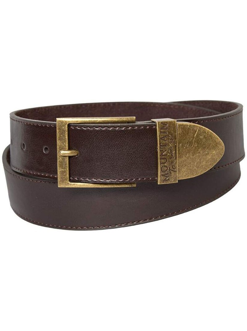La ceinture en croûte de cuir  - atlas for men Marron - Kiabi