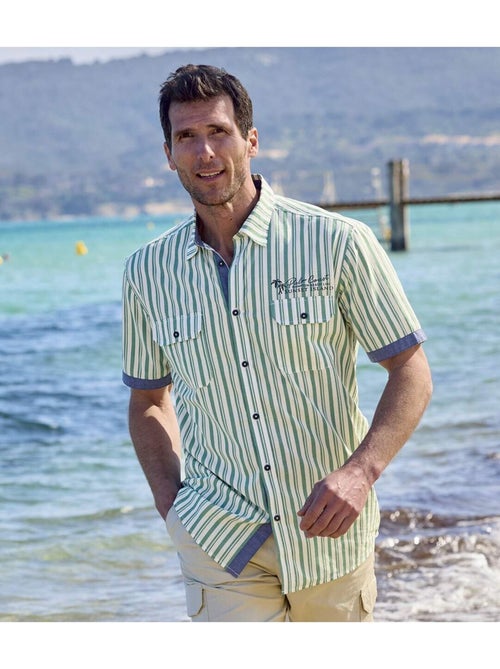 La Chemise Popeline Rayée - ATLAS FOR MEN - Kiabi La Chemise Popeline Rayée - ATLAS FOR MEN - Kiabi