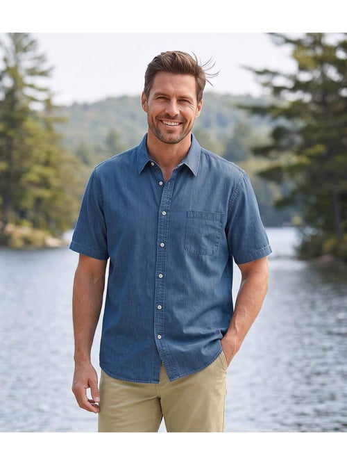 La chemisette en denim  - atlas for men - Kiabi