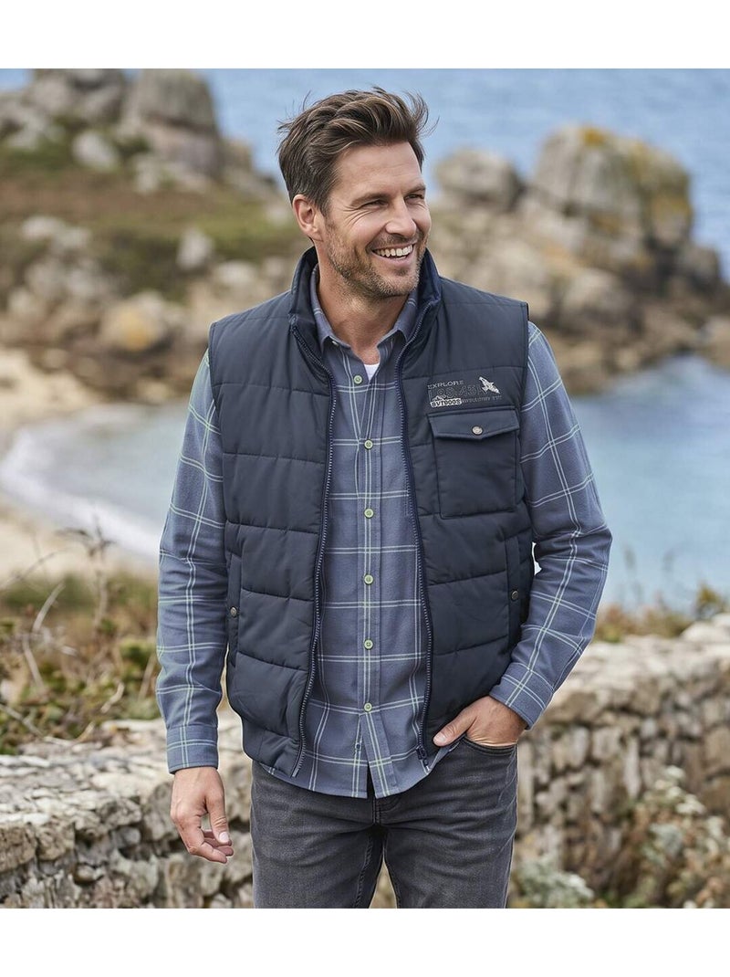 La doudoune sans manches multipoche  - atlas for men Bleu marine - Kiabi