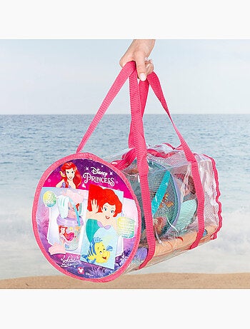 La petite sirène ensemble seau de plage avec accessoires serviette et sac