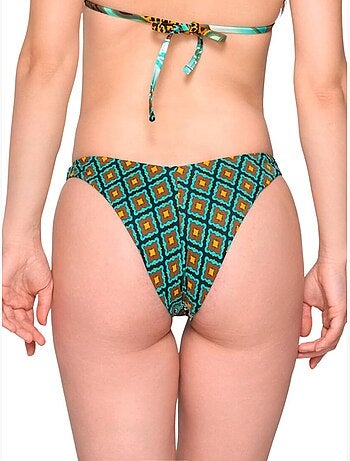 Laag uitgesneden bikinitop jade