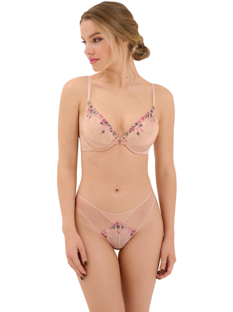 Laag uitgesneden braziliaans mirabelle Roze - Kiabi