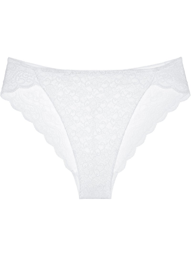Laag uitgesneden tai slip amourette Wit - Kiabi