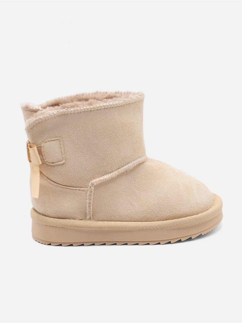 Laarsjes met strikjes Beige - Kiabi