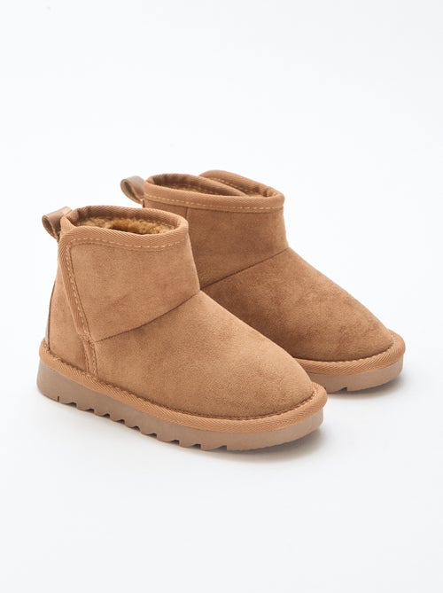 Laarsjes van nubuck in Zweedse stijl - Kiabi