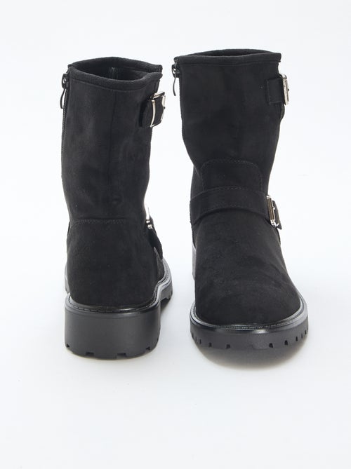 Laarsjes van suedine met gesp - Kiabi