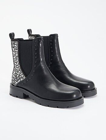 Laarzen met studs en strass-details