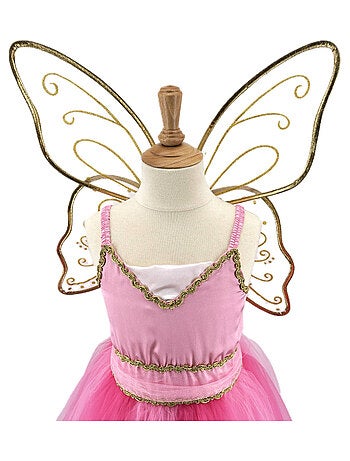Labay | déguisement enfant robe de fée noa avec ailes dorées