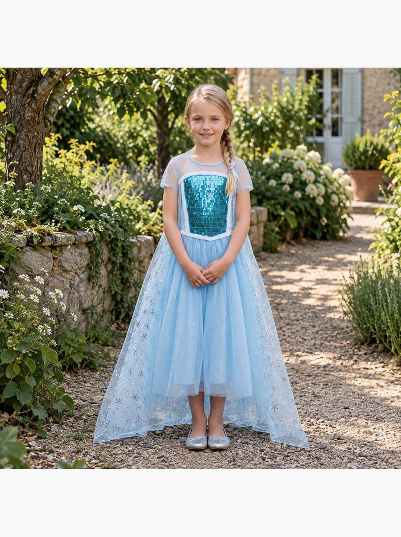 Labay | déguisement enfant robe de princesse elsa Bleu - Kiabi