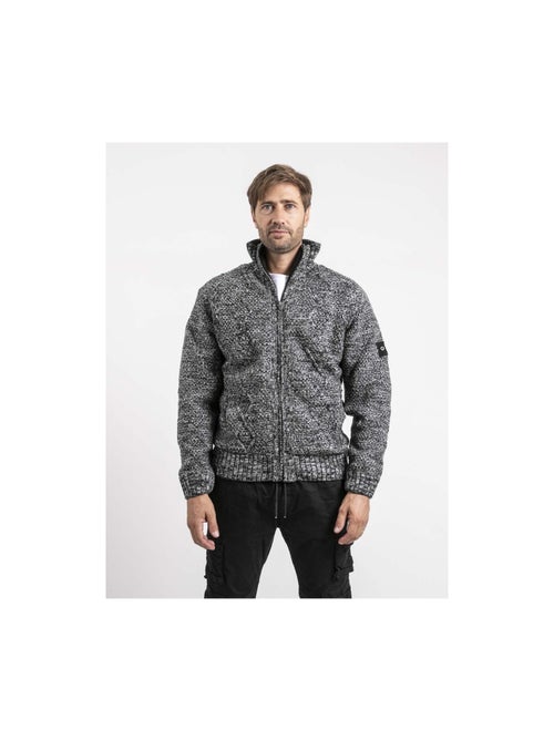 Lacido gebreid vest met ritssluiting - Kiabi