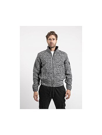 Lacido gebreid vest met ritssluiting