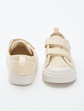 Lage canvas sneakers met klittenband