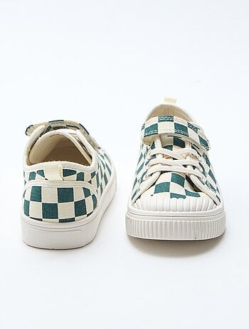 Lage canvas sneakers met klittenband