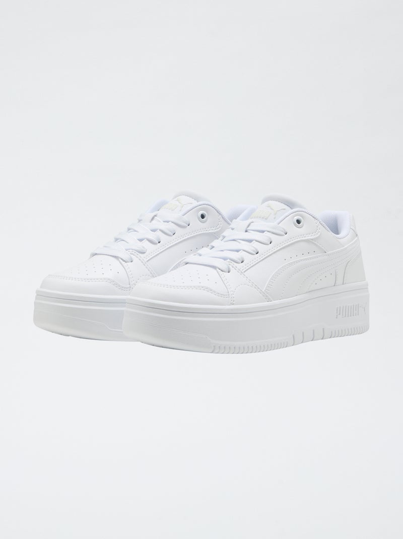 Lage, effen Puma-sneakers Wit - Kiabi