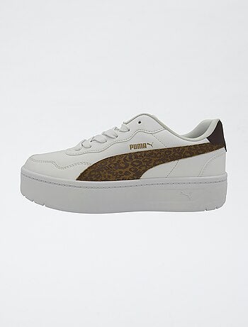 Lage 'Puma' sneakers met luipaardprint