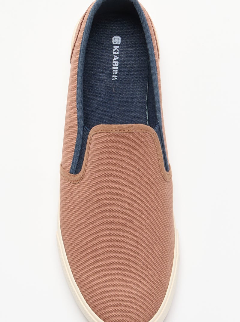 Lage slip-on sneakers Bruin - Kiabi