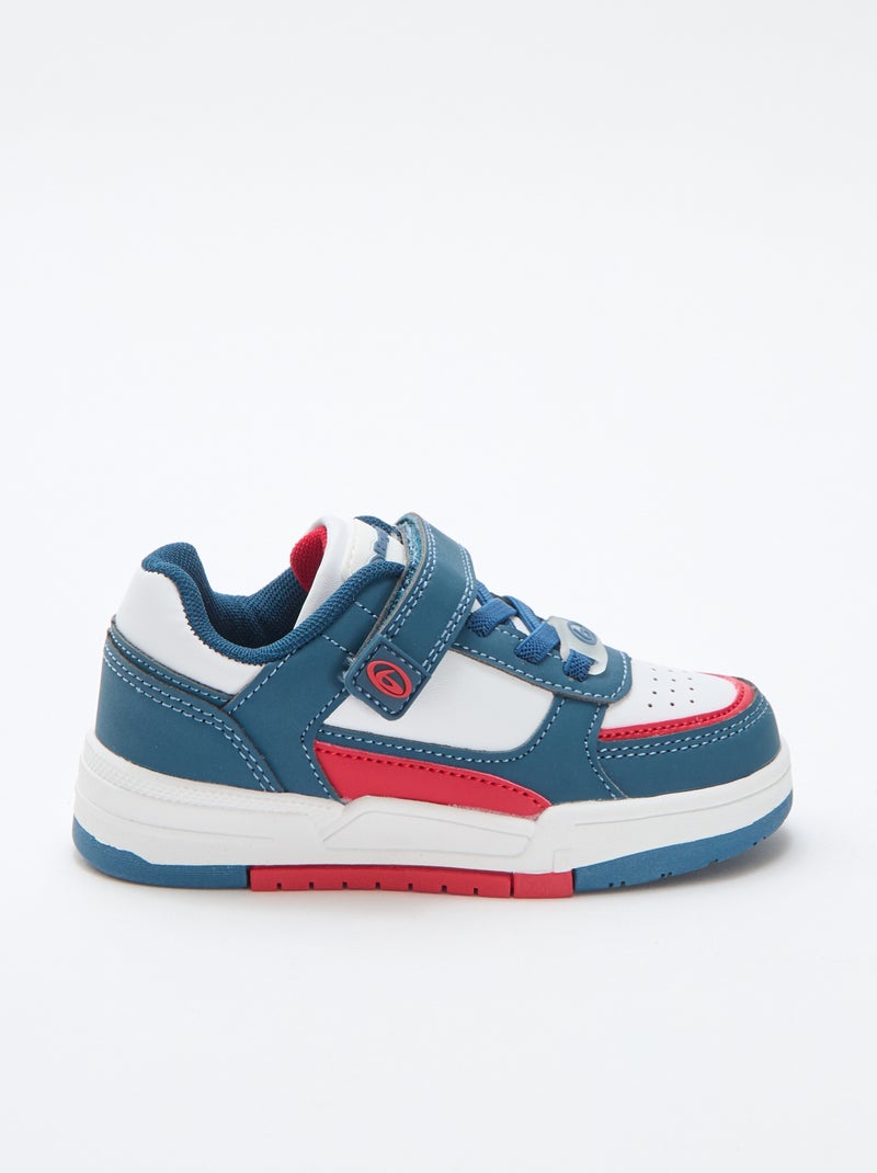 Lage sneaker met klittenband Blauw - Kiabi