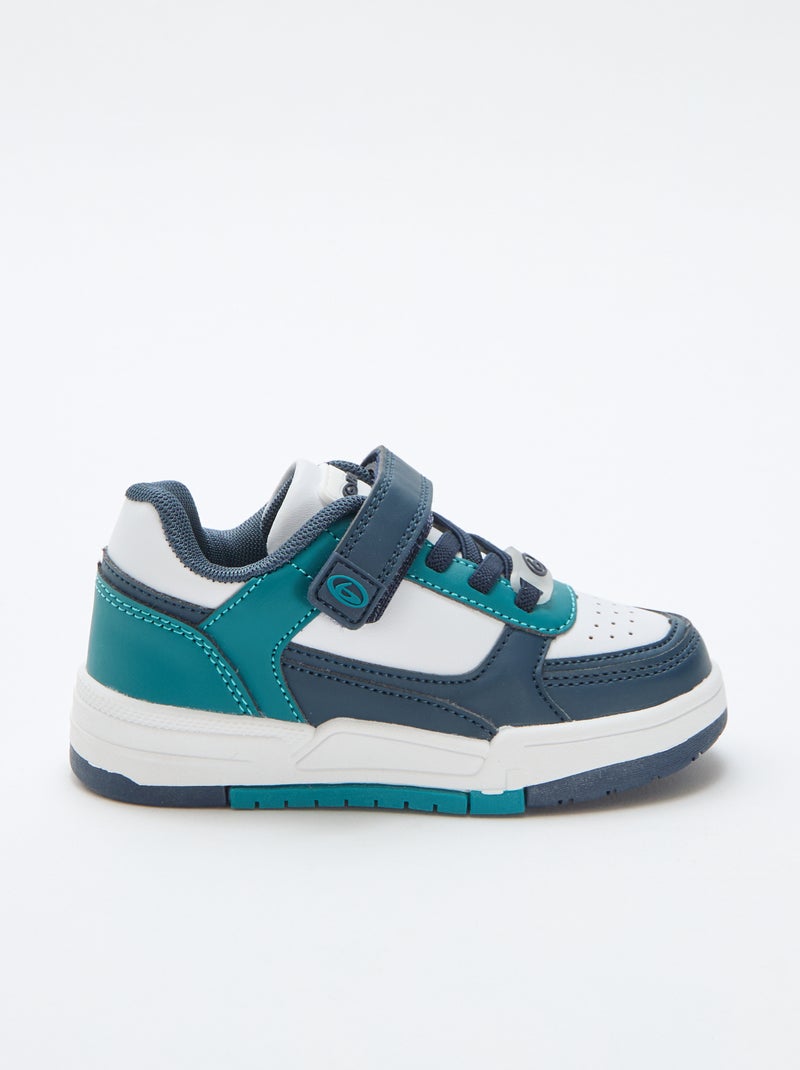 Lage sneaker met klittenband Donkerblauw - Kiabi