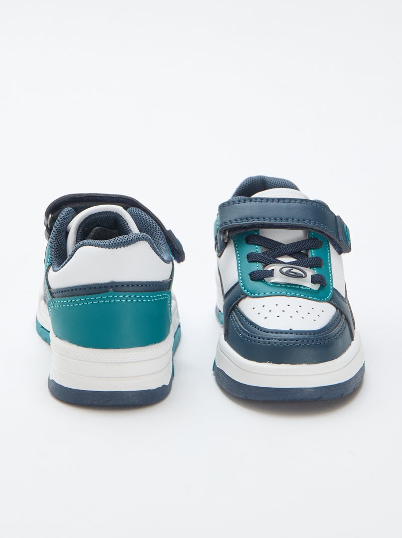 Lage sneaker met klittenband Donkerblauw - Kiabi