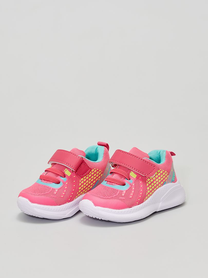 Lage sneakers fuchsia print - Kiabi