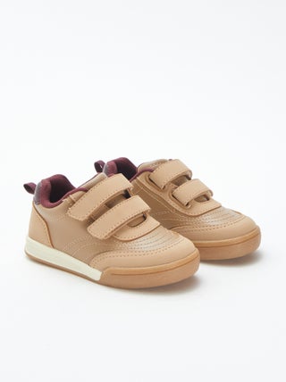 Lage sneakers met 2 klittenbanden