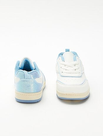 Lage sneakers met glitterdetails