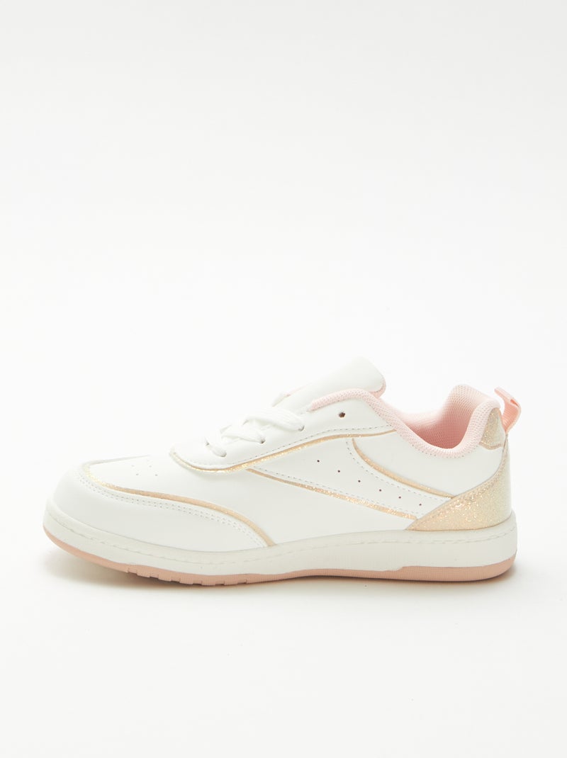 Lage sneakers met glitterdetails Rose - Kiabi
