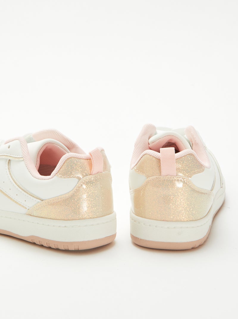 Lage sneakers met glitterdetails Rose - Kiabi