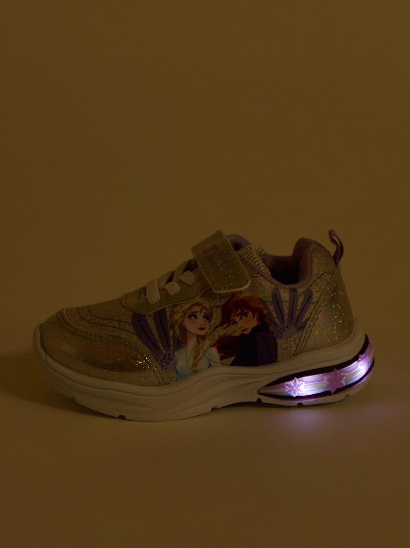 Lage sneakers met glitters 'Frozen' Biege - Kiabi