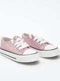 Lage sneakers met glitters Rose - Kiabi
