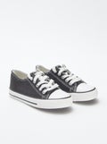 Lage sneakers met glitters zwart - Kiabi